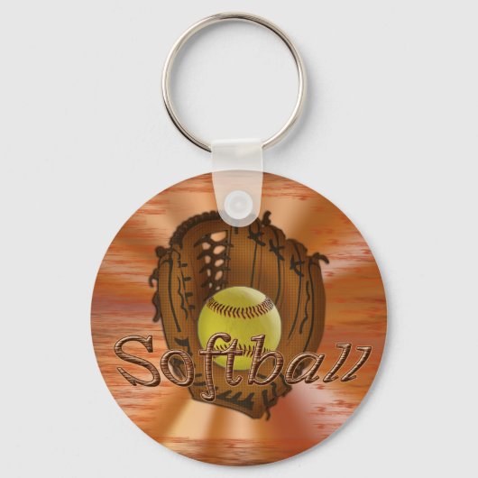 Porte-clés Idées cadeaux de l'équipe de softball pas cher POR (Recto)