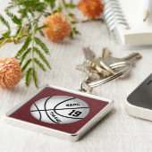 Porte-clés Idées cadeaux d'équipe de basket-ball personnalisé (Côté)