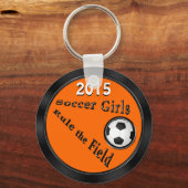 Porte-clés Idées de sac de soccer personnalisables, VOS COULE (Recto)