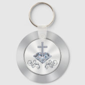 Porte-clés Idées de souvenir chrétien pour l'anniversaire de  (Verso)