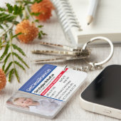 Porte-clés Identification de l'enfant photo d'une allergie d' (Devant droit)