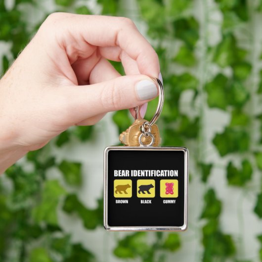 Porte-clés Identification de l'ours drôle (main)