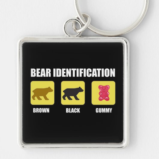 Porte-clés Identification de l'ours drôle (Devant)