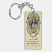 Porte-clés Identité catholique Coeur sacré de Jésus  (Devant gauche)