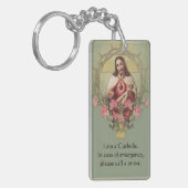Porte-clés Identité catholique Coeur sacré de Jésus  (Devant gauche)