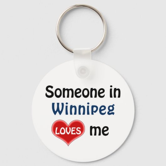 Porte-clés Iemand à Winnipeg houdt van me (Recto)