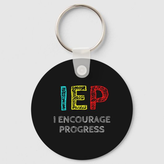 Porte-clés IEP I Encourager Progress Special Education School (Recto)