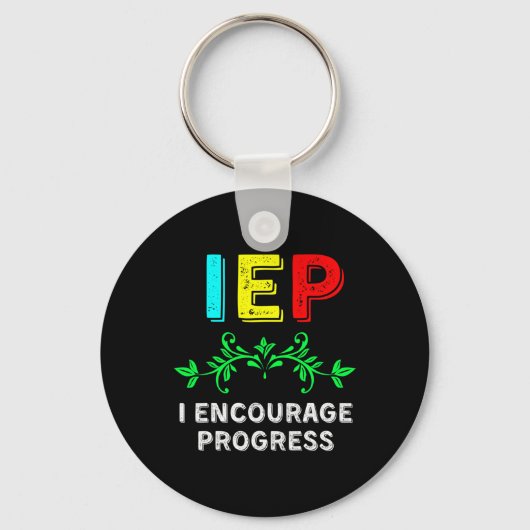 Porte-clés IEP I Encourager Progress Special Education School (Recto)