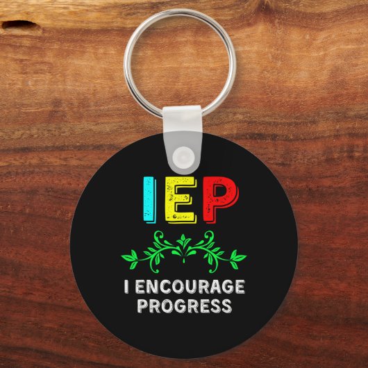 Porte-clés IEP I Encourager Progress Special Education School (Verso)