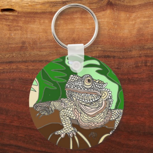 Porte-clés Iguana sur un rocher (Verso)