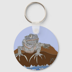 Porte-clés Iguane marin sur rocher