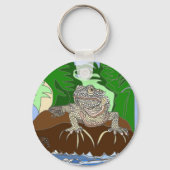 Porte-clés Iguane sur un rocher (Verso)