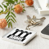 Porte-clés III bras - grand anneau de porte - clé (Côté)