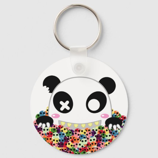 Porte-clés Ijimekko le Panda - Crânes à sucre (Recto)