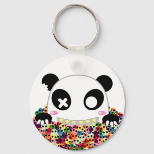 Porte-clés Ijimekko le panda - crânes de sucre