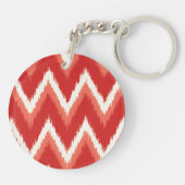 Porte-clés Ikat Chevron Stripes - Rust Orange et Blanc (Dos)