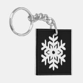 Porte-clés Ikat Snowflake - Noir et blanc (Devant gauche)