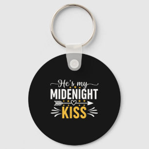 Porte-clés Il est mon baiser de minuit Bonne année Nye assort