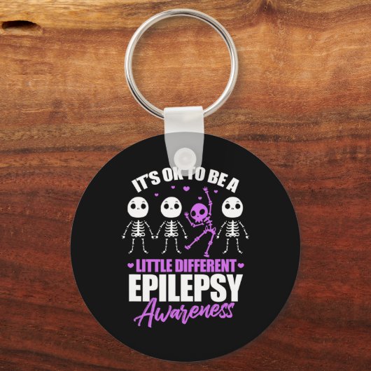 Porte-clés Il est ok d'être un peu différente conscience épil (Recto)