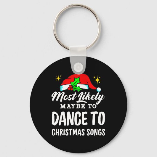 Porte-clés Il Est Probable Que Danser À Des Chansons De Noël (Recto)