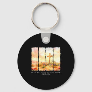 Porte-clés Il Est Ressuscité Christian Wildflower Joyeuses Pâ