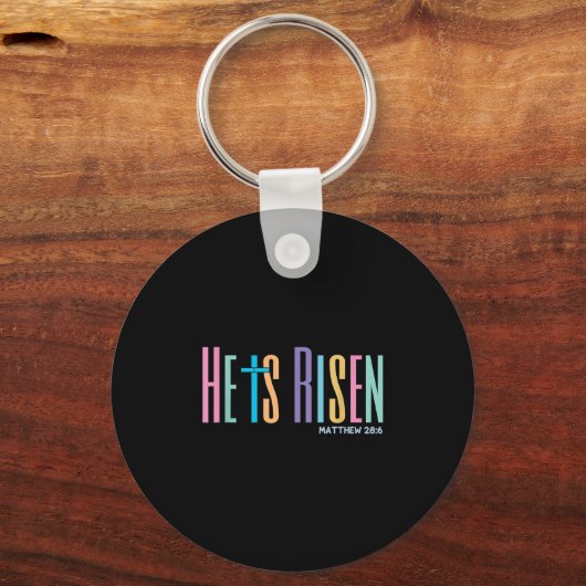 Porte-clés Il Est Ressuscité Jésus Chrétien Joyeux Enfant De (Recto)
