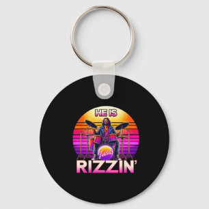 Porte-clés Il Est Rizzin' Jésus A Rizzen Retro Christian Et
