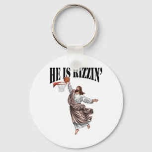 Porte-clés Il Est Rizzin Jésus Basketball Christian Jes Pâque