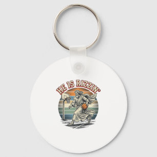 Porte-clés Il est Rizzin Vintage Basketball Religious T-Shirt