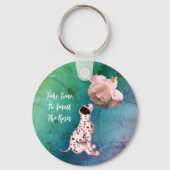 Porte-clés Il Est Temps De Sentir Rose Puppy Rose Inspiration (Verso)