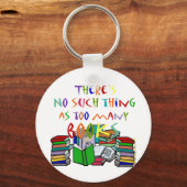 Porte-clés Il n'y a rien de tel que trop de livres (Recto)