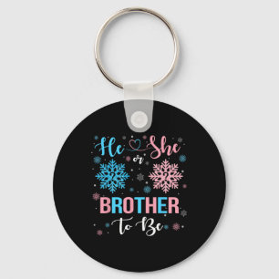 Porte-clés Il Ou Elle Frère Pour Être Noël Snowflake Genre