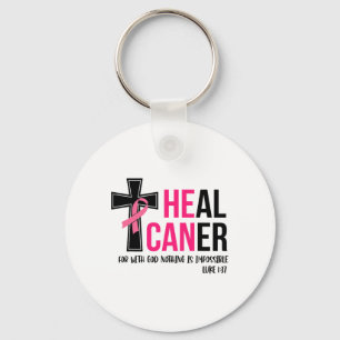 Porte-clés Il peut guérir le cancer Christian Ribbon Cancer d