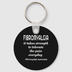 Porte-clés Il Prend De La Force Fibro Violet Sensibilisation