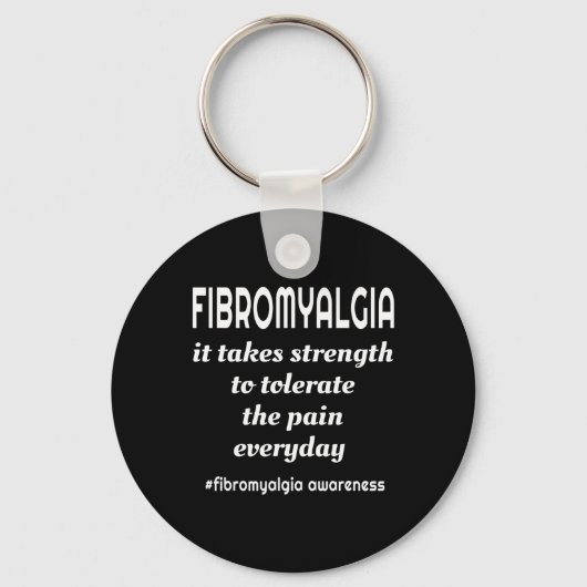 Porte-clés Il Prend De La Force Fibro Violet Sensibilisation (Recto)