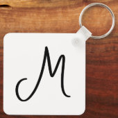 Porte-clés Il restaure mon âme monogramme floral (Verso)