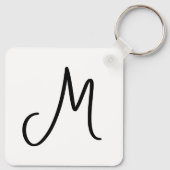 Porte-clés Il restaure mon âme monogramme floral (Dos)