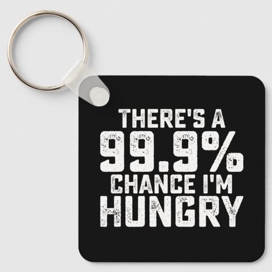 Porte-clés Il y a 99,9% de chances que j'ai faim (Recto)