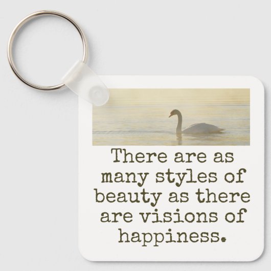 Porte-clés Il Y A Autant De Styles De Beauté - Citation Beaut (Recto)