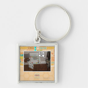 Porte-clés Il y a des lièvres en ma nourriture