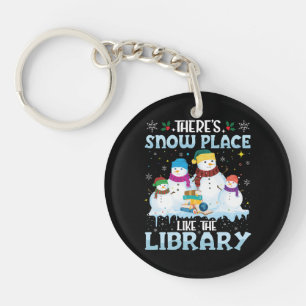 Porte-clés Il y a un endroit de neige comme la bibliothèque N