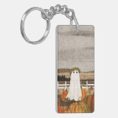 Porte-clés Il y a un fantôme dans le patch Citrouille à nouve (Devant gauche)