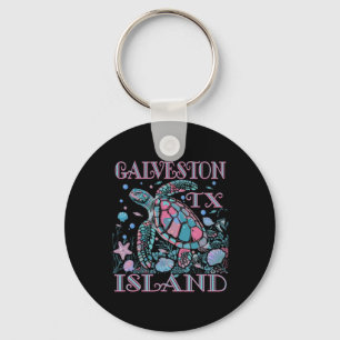 Porte-clés Île de Galveston Tx Amoureux des Tortues Plage Col