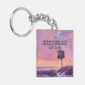 Porte-clés Île de Kiawah Caroline du Sud Palmier (Devant gauche)