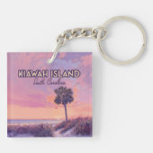 Porte-clés Île de Kiawah Caroline du Sud Palmier (Dos)