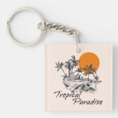 Porte-clés Île Paradis Tropical (Devant)