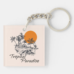 Porte-clés Île Paradis Tropical