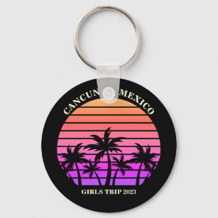 Porte-clés Île tropicale Plage personnalisée Palm Tree Girl T