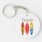 Porte-clés Îles d'Hawaï de planches de surf (Devant)