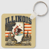 Porte-clés Illinois (Dos)